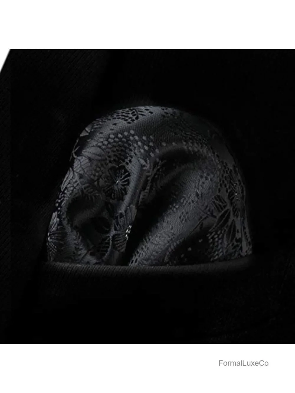 Men's Floral Woven Tie Set with Pocket Square | Wedding Formal Accessory